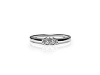 Anello Promesse Donna Venere in Oro bianco Diamante 0.12 Ct TRILOGY/0,12-14 - TRILOGY/0,12-14